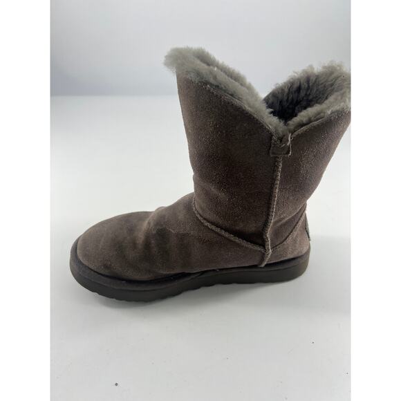 Ugg Constatine Satin Ribbon Boots Womens Size 7 Gray Charcoal Warm Y2K - Picture 4 of 9